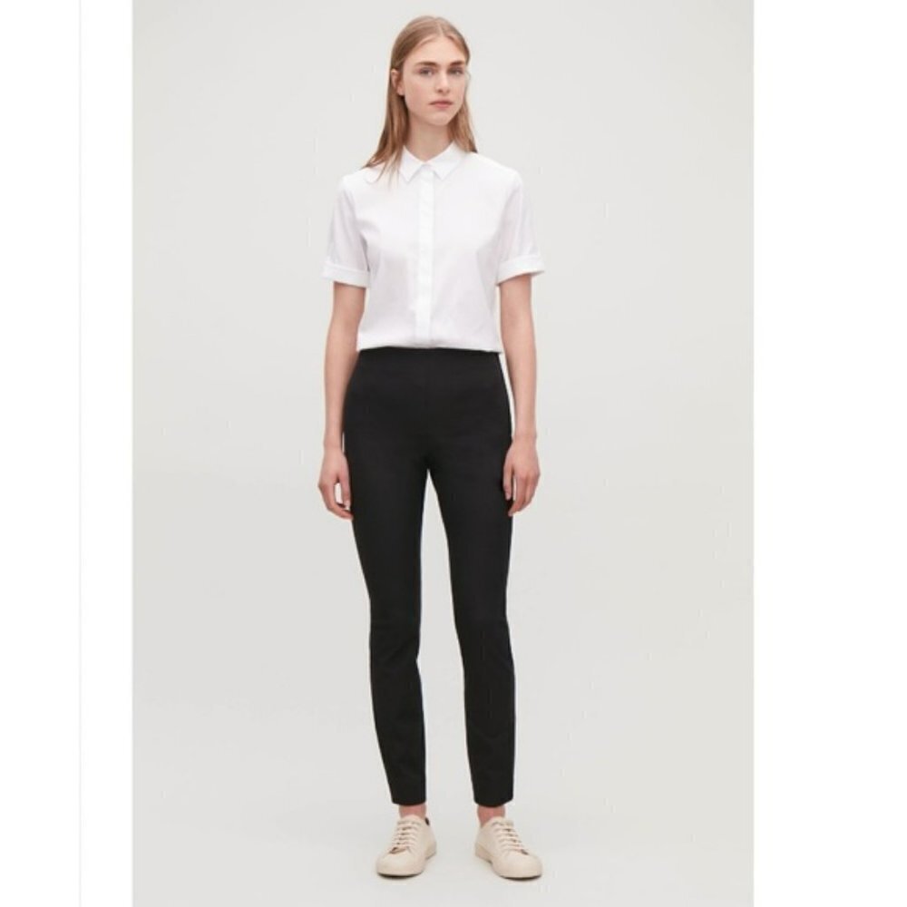 COS | Pull-on Skinny Riding Pants in Navy Blue